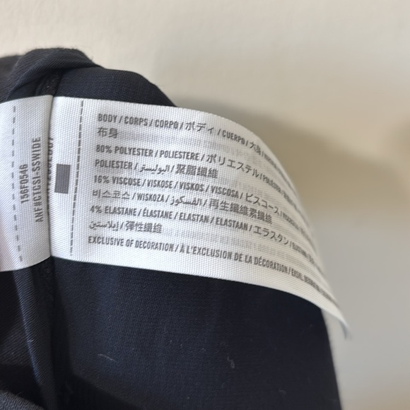 Abercrombie & Fitch Sloane Tailored Wide Leg Pant Black Size 24/00 - Picture 11 of 11